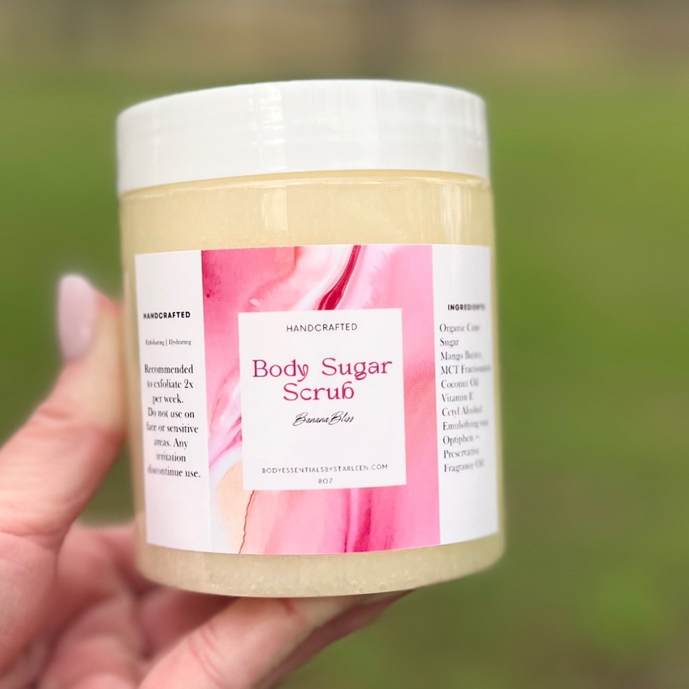 Hand Crafted Body Sugar Scrub - Banana